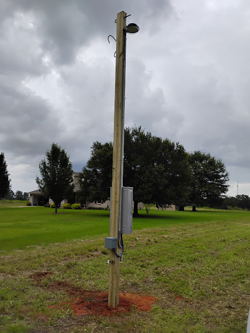 Light Pole Installation with RV Plug in Milton, FL