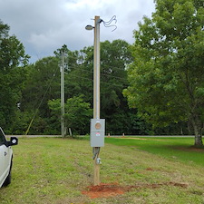 Light-Pole-Installation-with-RV-Plug-in-Milton-FL 0